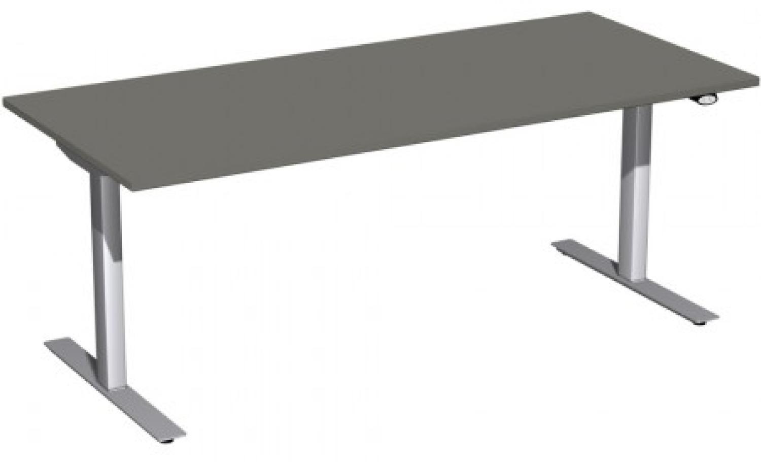 Elektrisch höhenverstellbarer Schreibtisch Elektro Flex Breite 1800 mm Graphit Bild 1