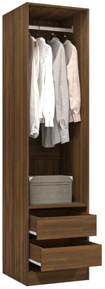 Kleiderschrank mit Schubladen, Braun Eichen-Optik, 50x50x200 cm Bild 1