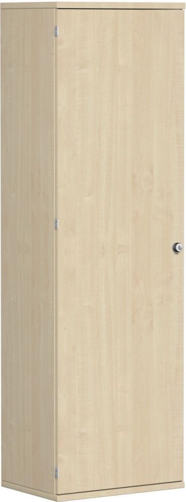 Garderobenschrank mit ausziehbarem Garderobenhalter, 60x42x192cm, Ahorn Bild 1