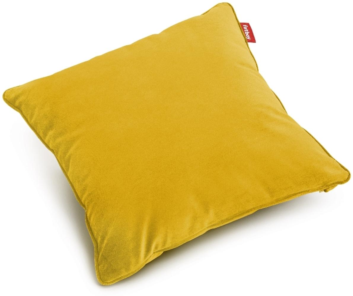Square Pillow Velvet, recycled Gold honey - 50 x 50 cm Kissen by fatboy Bild 1