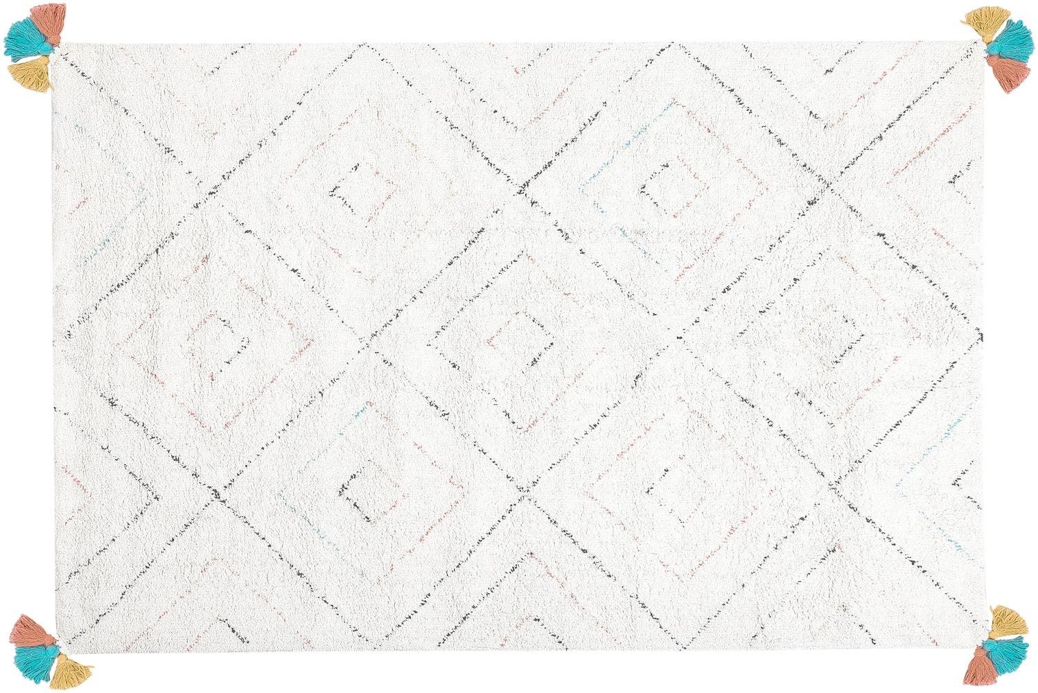 Teppich weiß 140 x 200 cm Shaggy KARTAL Bild 1