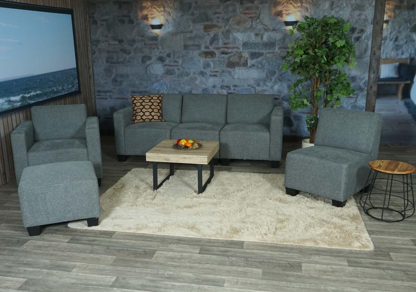 Modular Sofa-System Couch-Garnitur Lyon 3-1-1-1, Stoff/Textil ~ grau Bild 1