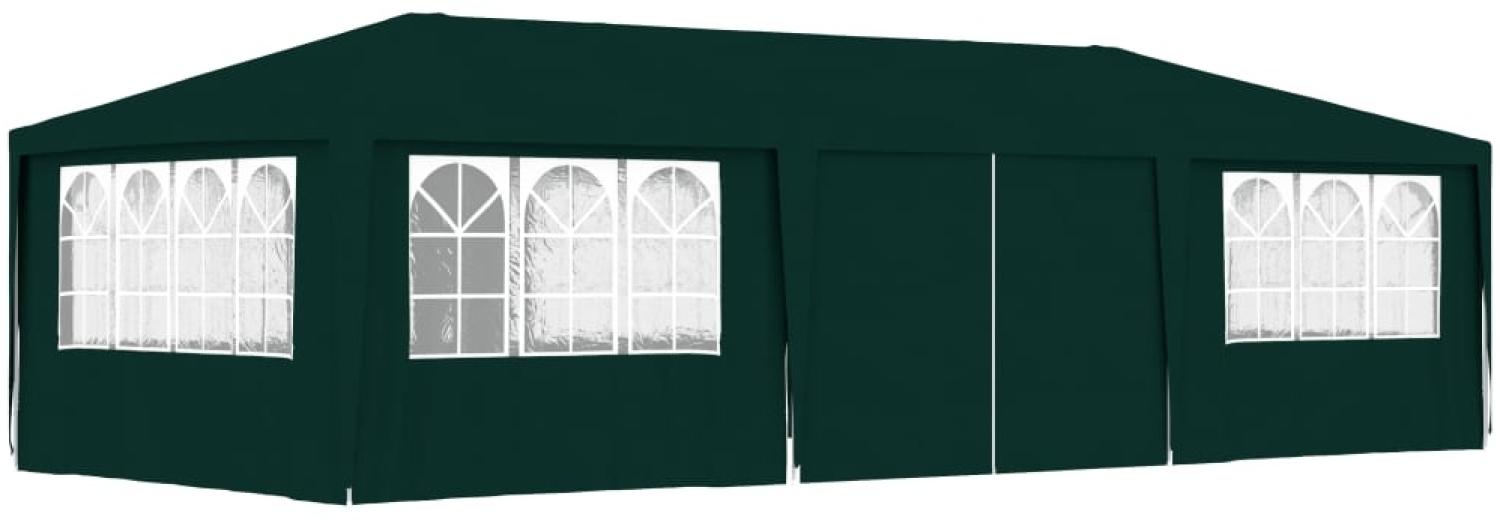 Profi-Partyzelt mit Seitenwänden 4×9 m Grün 90 g/m² Bild 1