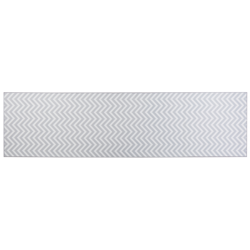 Teppich grau weiß 80 x 300 cm SAIKHEDA Bild 1