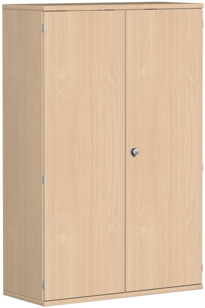 Garderobenschrank mit ausziehbarem Garderobenhalter, 100x42x154cm, Buche Bild 1