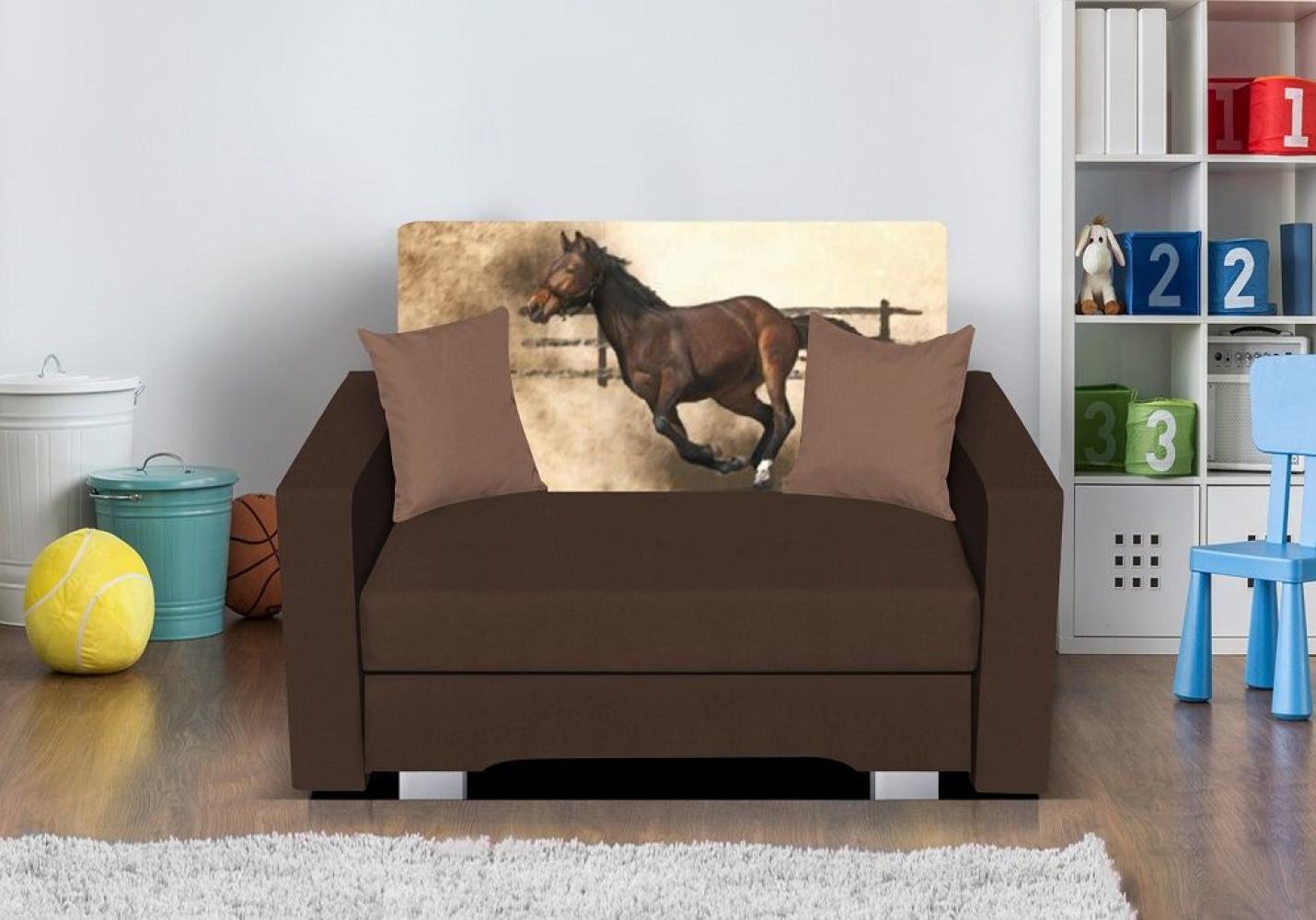 Sessel mit Schlaffunktion IRVING XL in Dunkelbraun- Pferd inkl. Bettkasten Bild 1