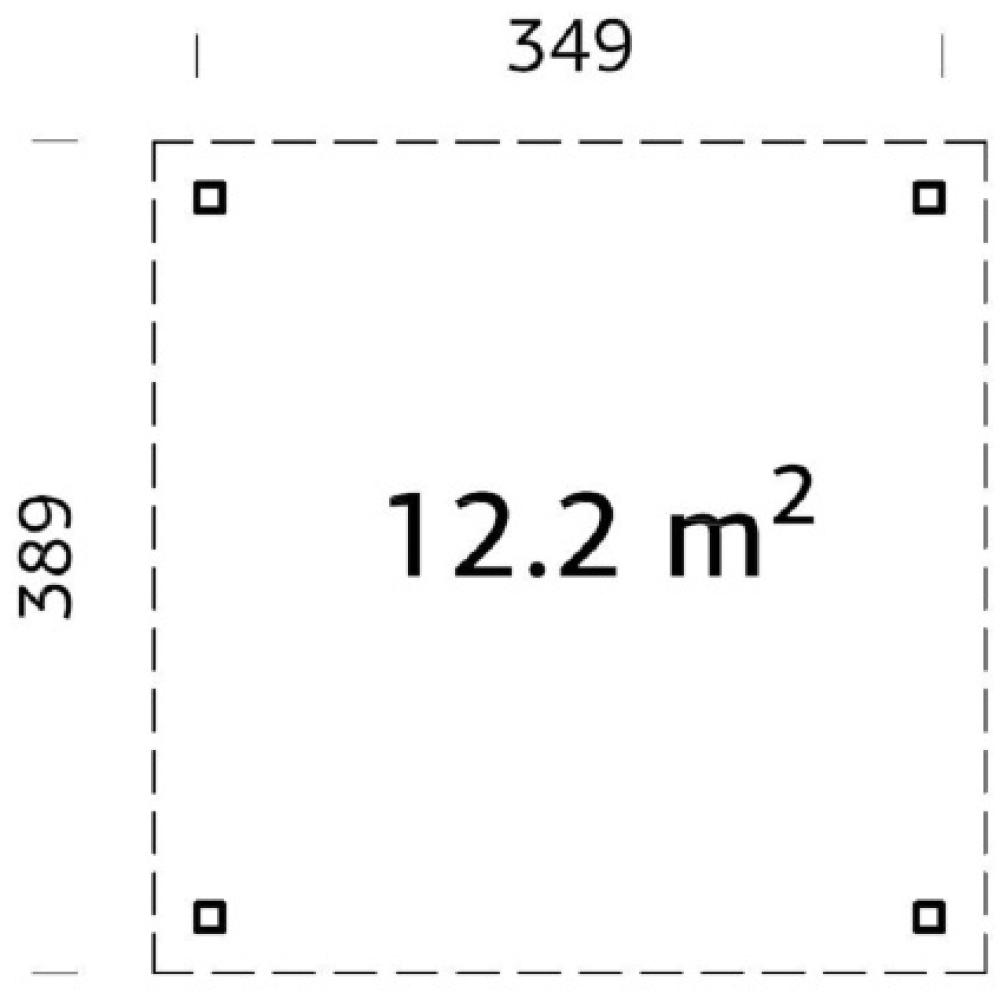 Palmako Pavillon Lucy 12,2 m² : Grundierung Weiß Bild 1