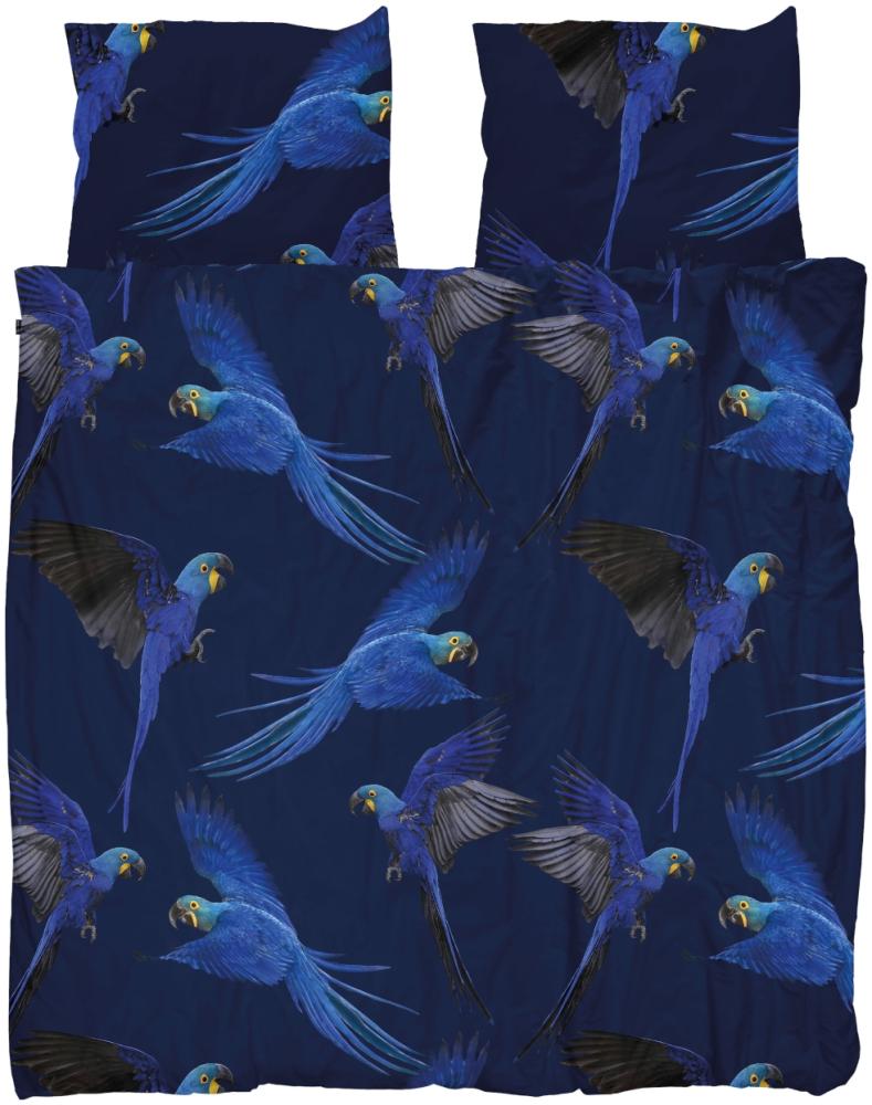 Snurk Blue Parrot Bettbezug – 140 x 200/220 cm Blau Bild 1