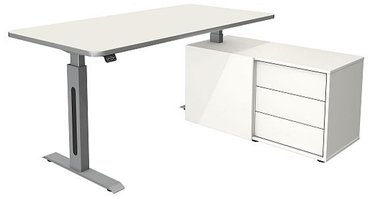 Kerkmann Move 1 Schreibtisch Steh und Sitztisch style mit Sideboard anthrazit Bild 1