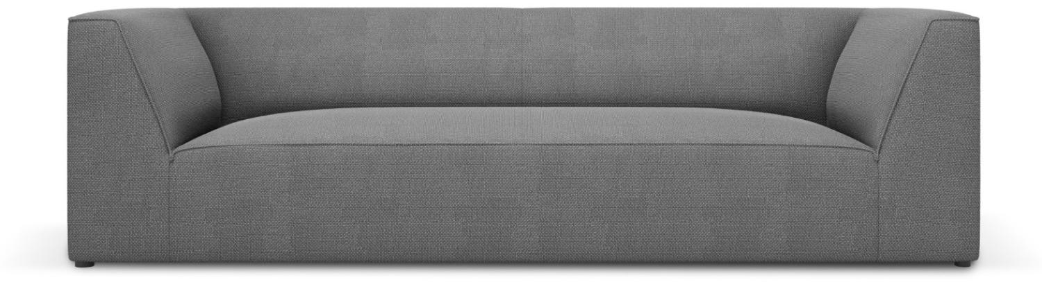 Micadoni 3-Sitzer Sofa Ruby | Bezug Grey | Beinfarbe Black Plastic Bild 1