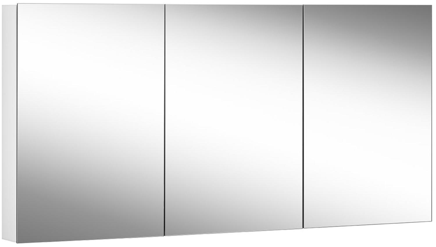 Schneider EASY Line Comfort Spiegelschrank, 3 gleichgrosse Doppelspiegeltüren, 150x70x12cm, 177. 151, Ausführung: CH-Norm/Korpus weiss - 177. 151. 01. 02 Bild 1