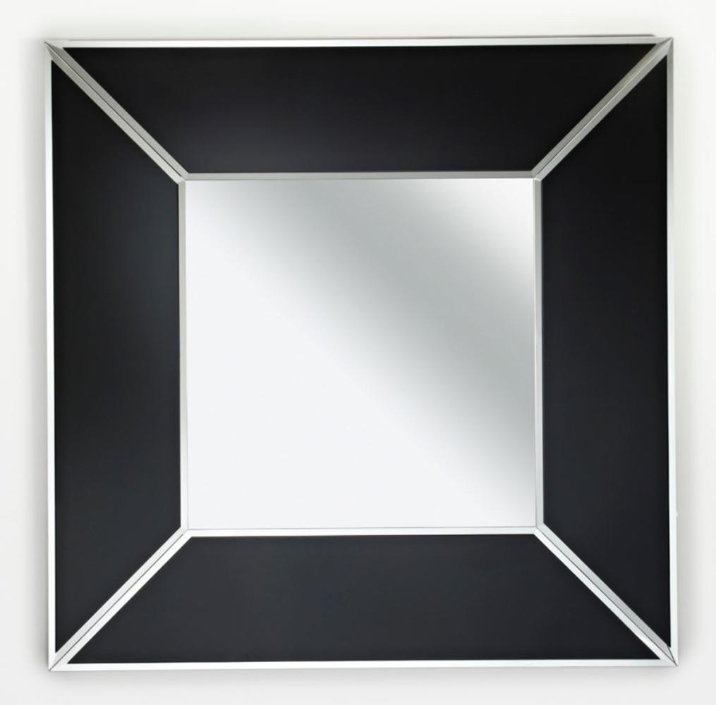 Casa Padrino Luxus Spiegel Schwarz 90 x H. 90 cm - Luxus Möbel & Accessoires Bild 1