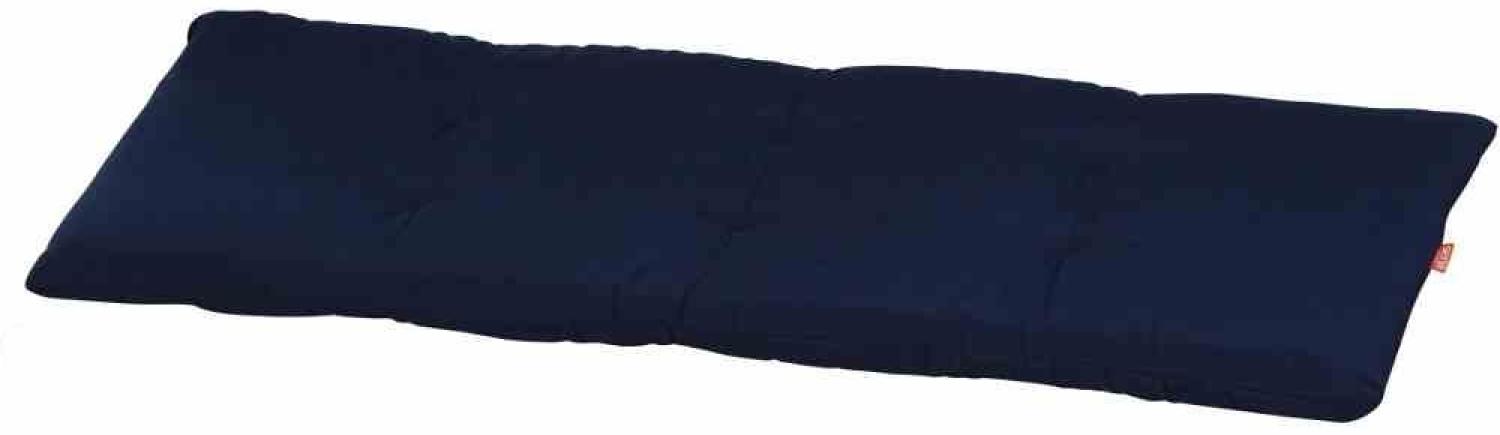 SIENA GARDEN TESSIN Bankauflage 110 cm Dessin Uni blau, 60% Baumwolle/40% Polyester Bild 1