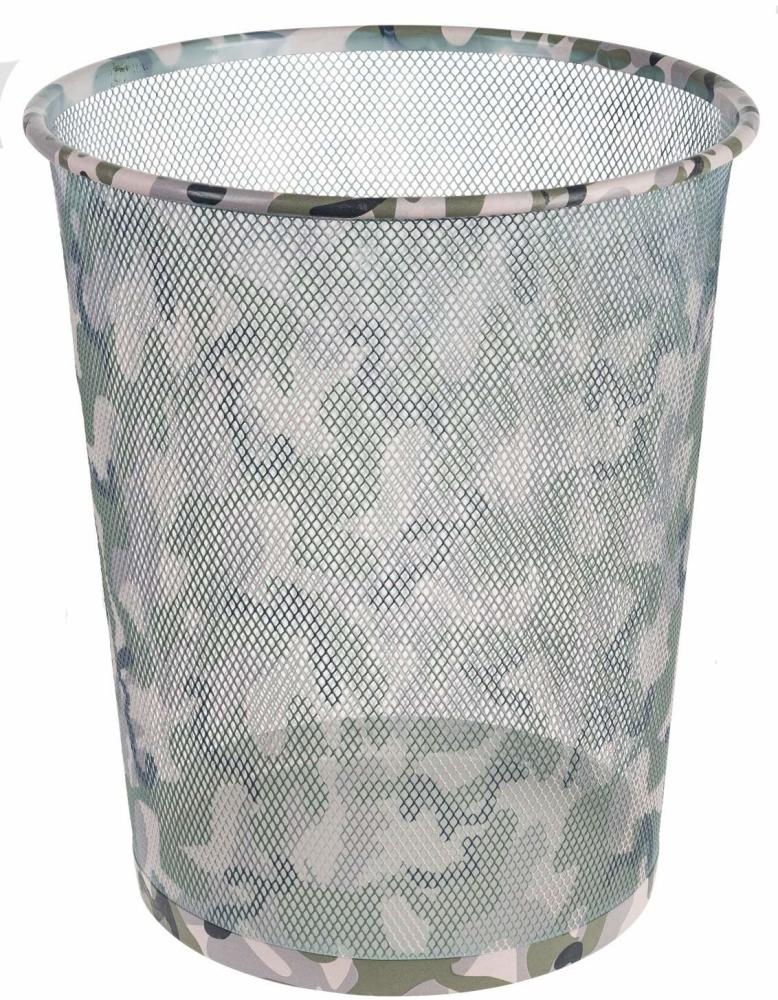 Idena 12097 - Papierkorb Metall Camouflage, ca. 10, 8 Liter Bild 1