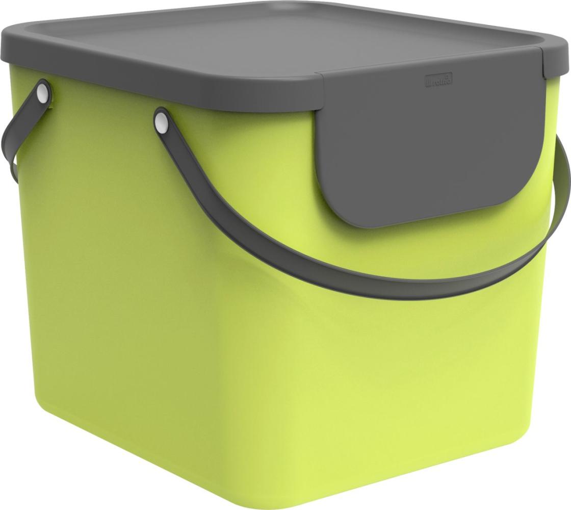 Rotho Mülltrennungssystem Albula 40 L limegrün Recyclingbehälter Bild 1