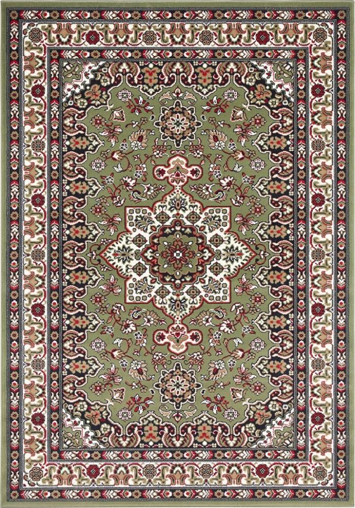 Orientalischer Kurzflor Teppich Parun Täbriz Grün - 80x150x0,9cm Bild 1