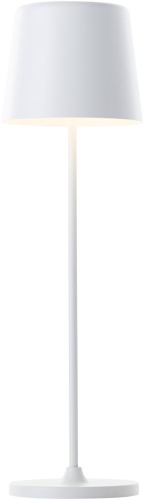 Brilliant Lampe Kaami LED Außentischleuchte 37cm weiß matt Metall/Holz weiß 2 W LED integriert Bild 1