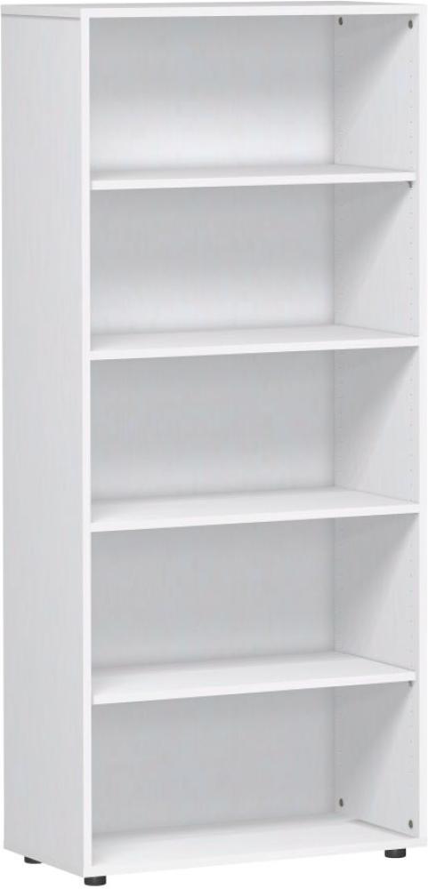 Regal mit Standfüßen, 80x40x180cm, Weiß Bild 1
