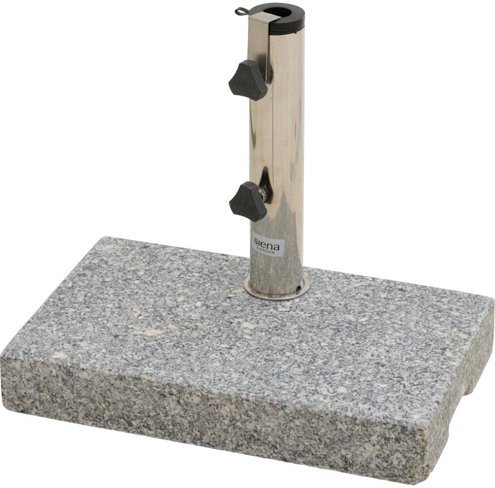 Schirmständer-Platte >Granit< in silber, Edelstahl, Granit - 45x7,5x28cm (BxHxT) Bild 1