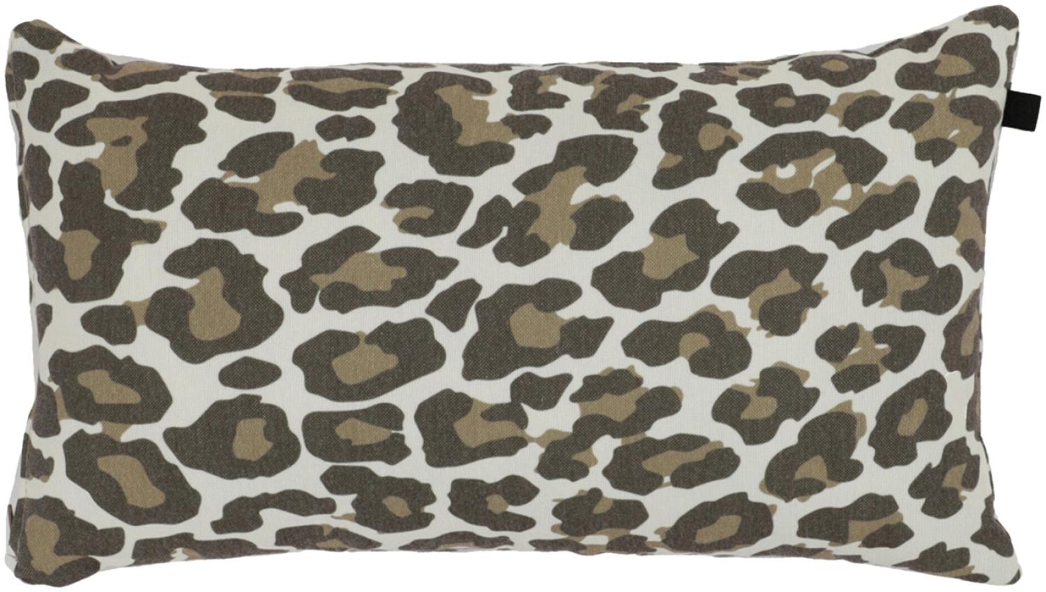 Overseas Pip Kissen, Leopard Print in Beige, 30 x 50 cm Bild 1