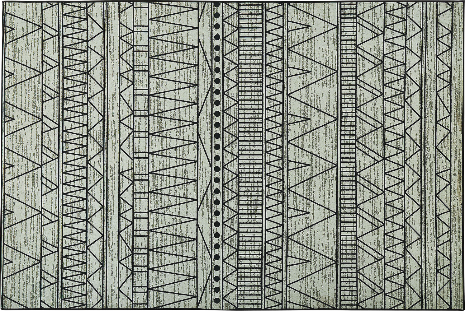 Teppich schwarz-grau 160 x 230 cm Zickzackmuster Kurzflor KEBAN Bild 1