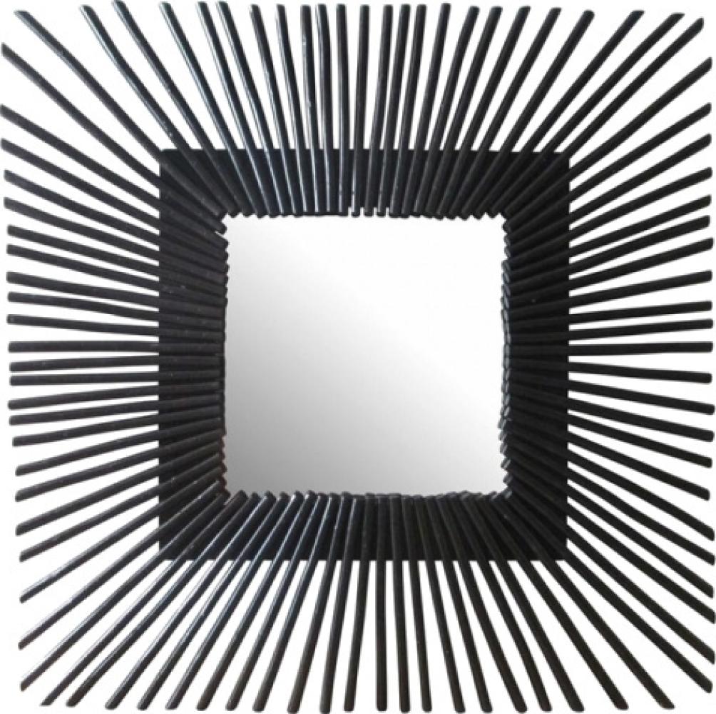 Spiegel quadratisch 58 cm Stahl schwarz Bild 1