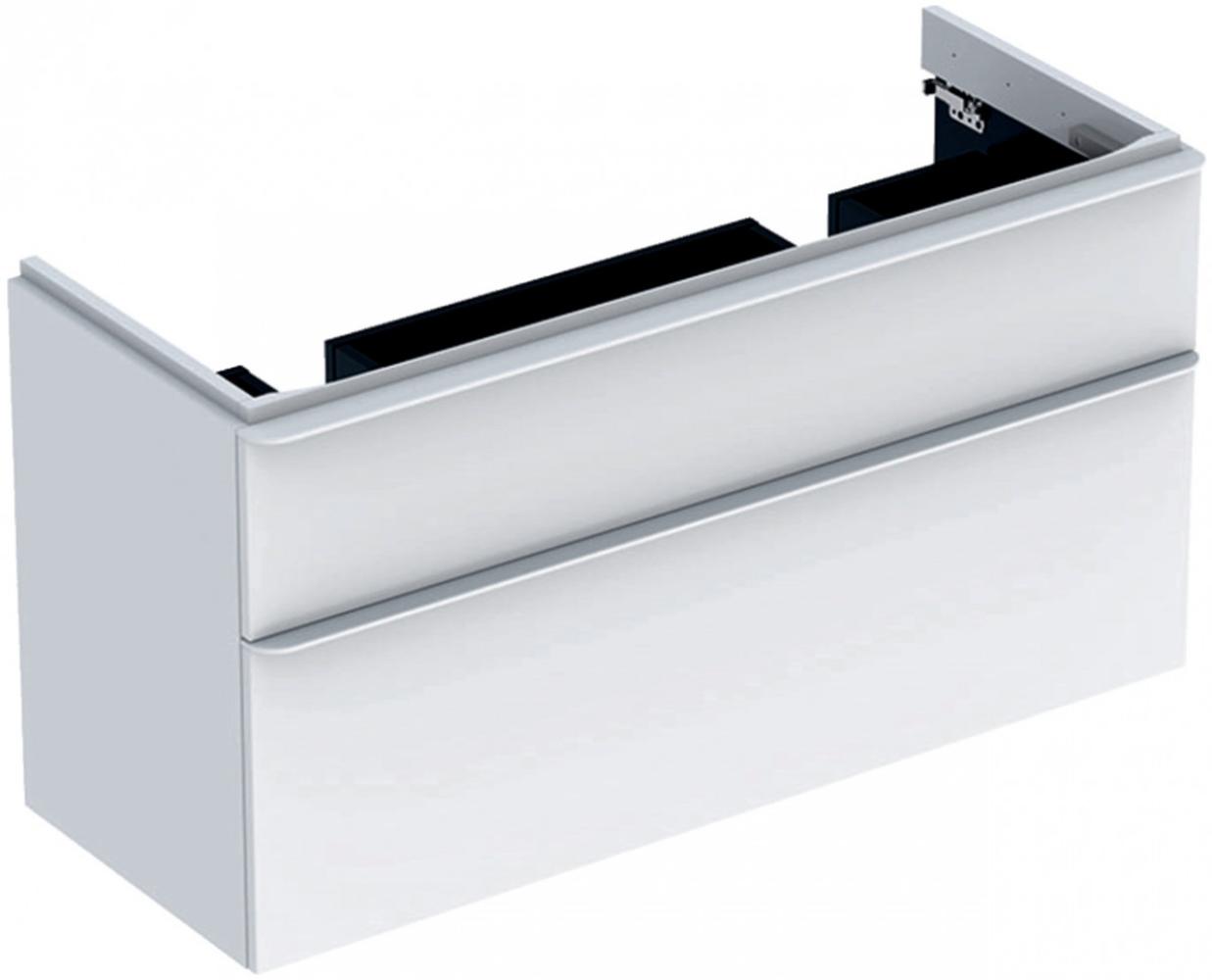 Geberit SMYLE SQUARE Waschbeckenunterschrank für Doppelwaschtisch 118,4 cm breit, Weiß Bild 1