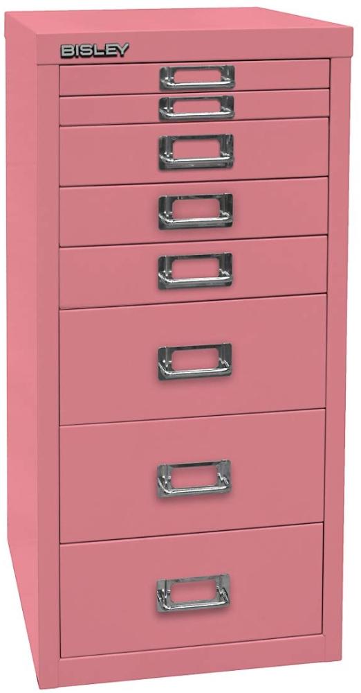 BISLEY MultiDrawer, 29er Serie, DIN A4, 8 Schubladen, Metall, 601 Pink, 38 x 27. 9 x 59 cm Bild 1