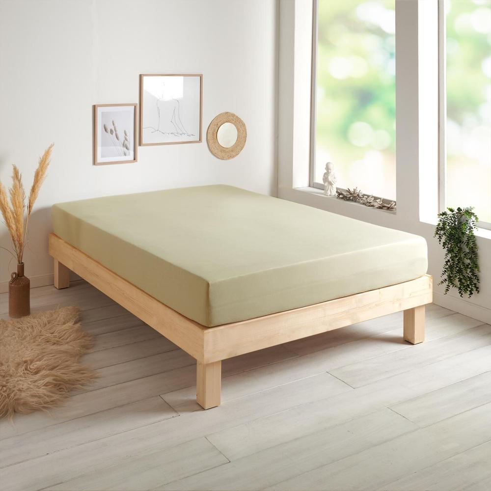 Traumschlaf Basic Single Jersey Spannbettlaken|90x220 cm - 100x220 cm| taupe Bild 1