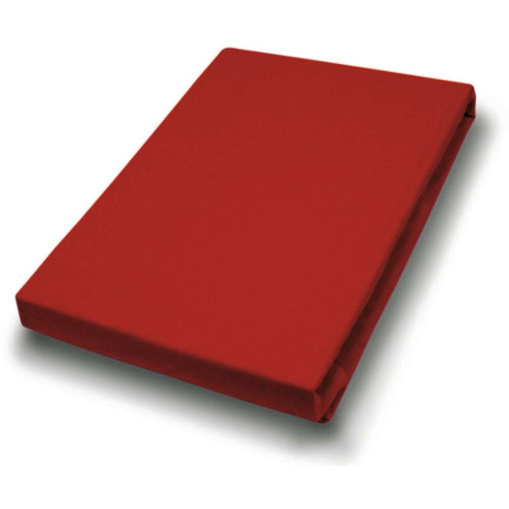 Hahn Haustextilien Elasthan-Feinjersey-Spannlaken Royal 140-160 x 200-220 cm rot Bild 1