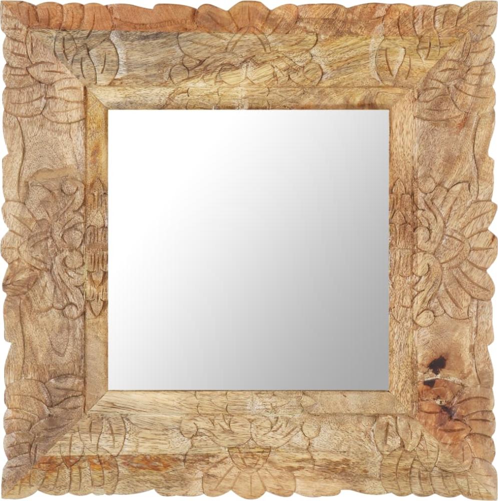 Spiegel Mango Massivholz, 50 x 50 cm Bild 1