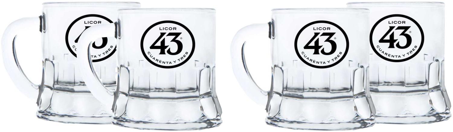 Licor 43 Minibeer Glas 4er Set Shotglas Pinnchen Likör Liquor 43er Bild 1