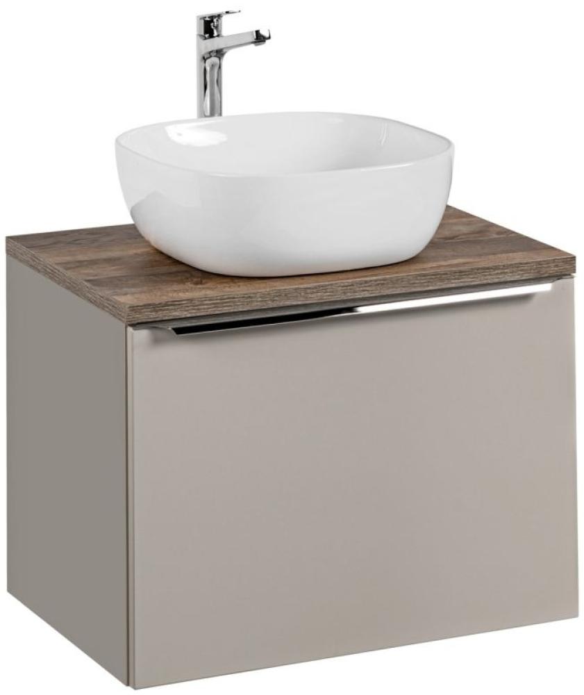 Waschtischunterschrank 60cm AKAN Taupe inkl. Waschtisch Bild 1