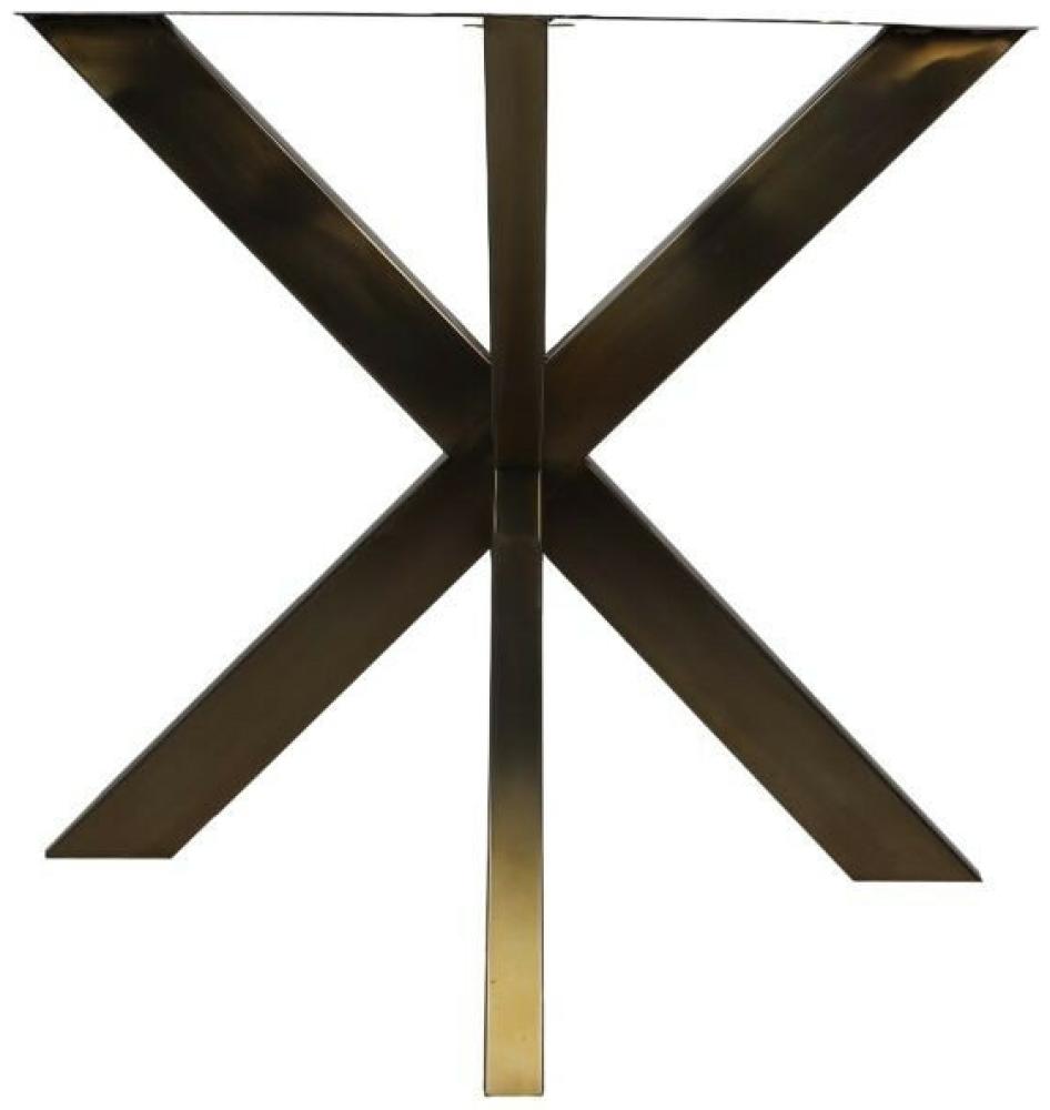 4-Fuß Gestell X-model - 80x80x72 cm - Antique Gold - Eisen - von HSM Bild 1