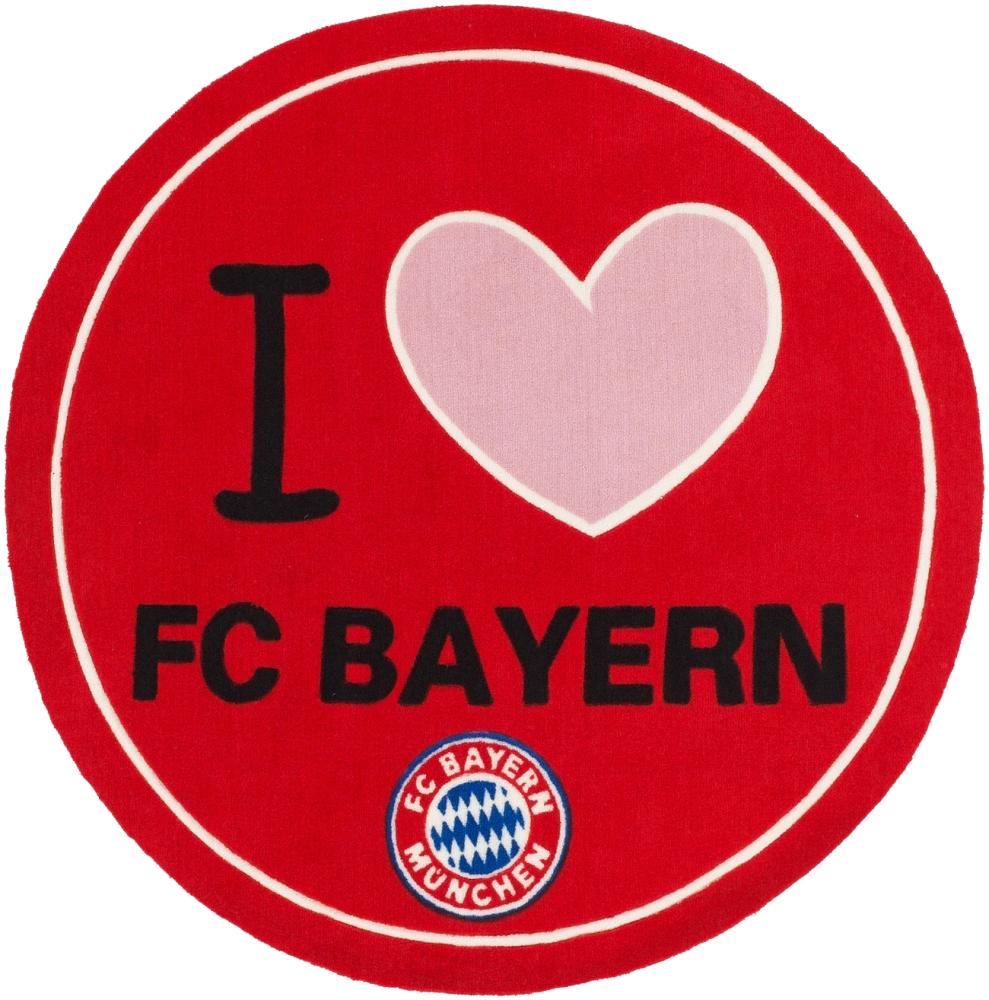 FC-Bayern© - Teppich I Love FC Bayern 100 cm Bild 1