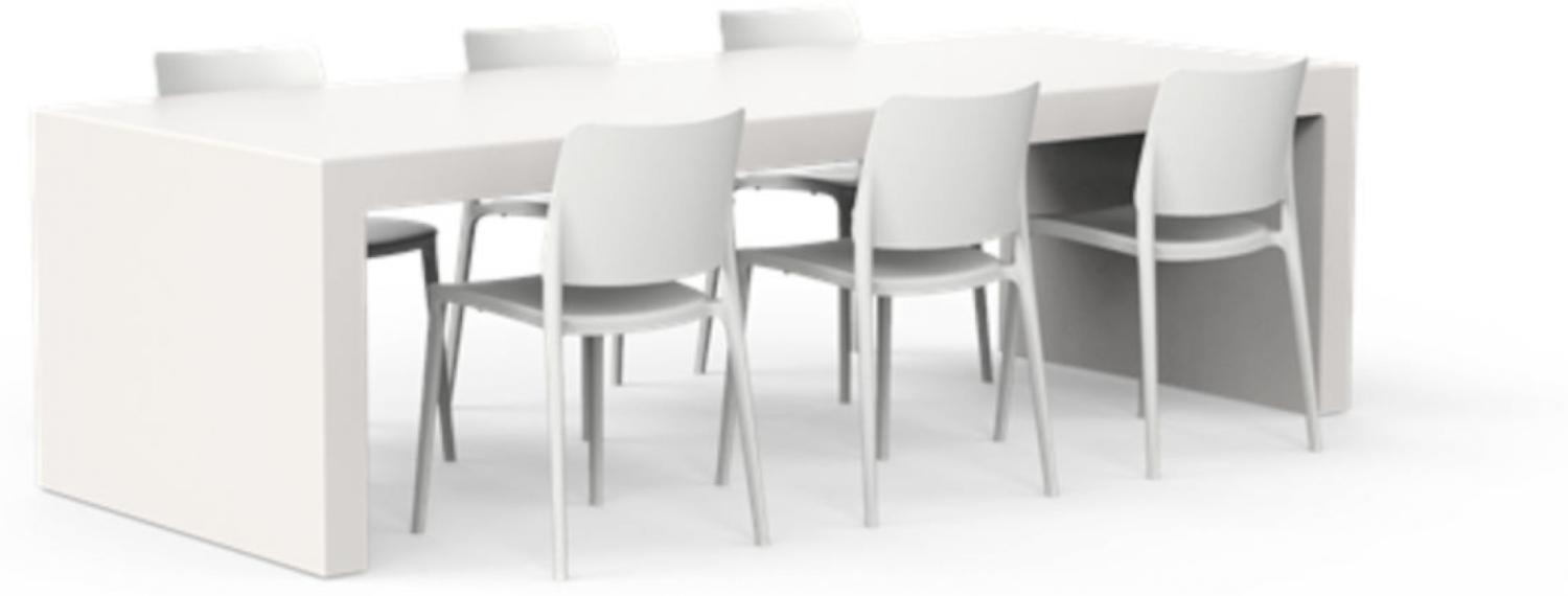 One To Sit 7-teilige Sitzgruppe Sera Base Aluminium weiß 260x100 cm Bild 1