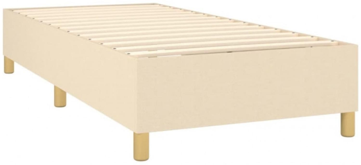 vidaXL Boxspringbett mit Matratze Creme 90x190 cm Stoff Bild 1