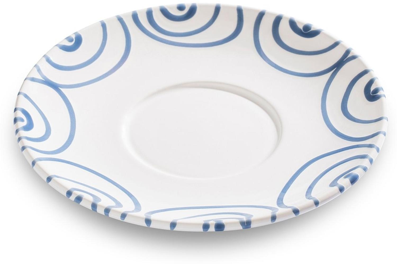 Gmundner Keramik Blaugeflammt, Unterteller Teetasse Maxima (Ø18cm) Bild 1
