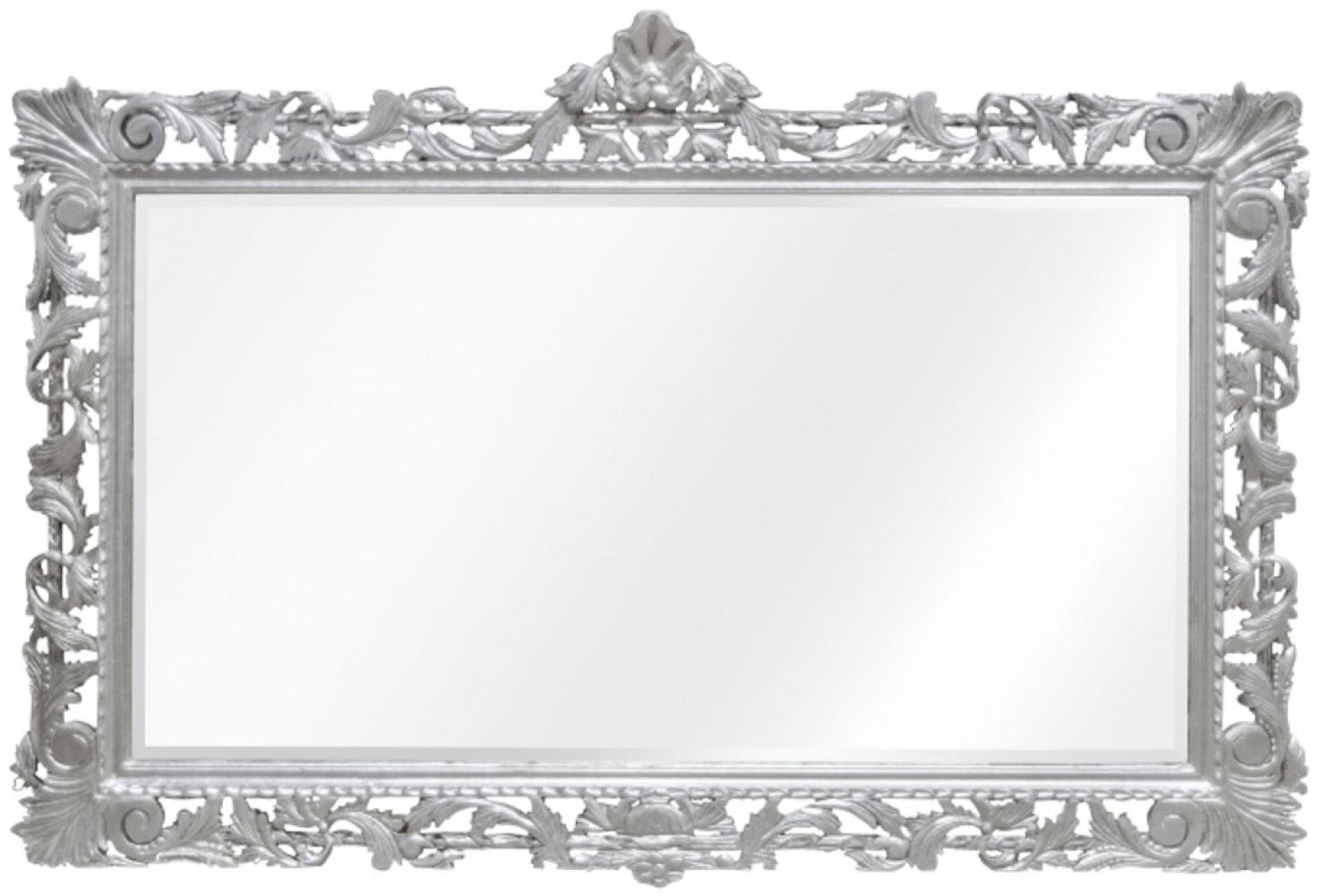 Casa Padrino Barock Spiegel Silber Handgefertigt 193 x 110 cm - Holzspiegel - Barock Möbel Bild 1