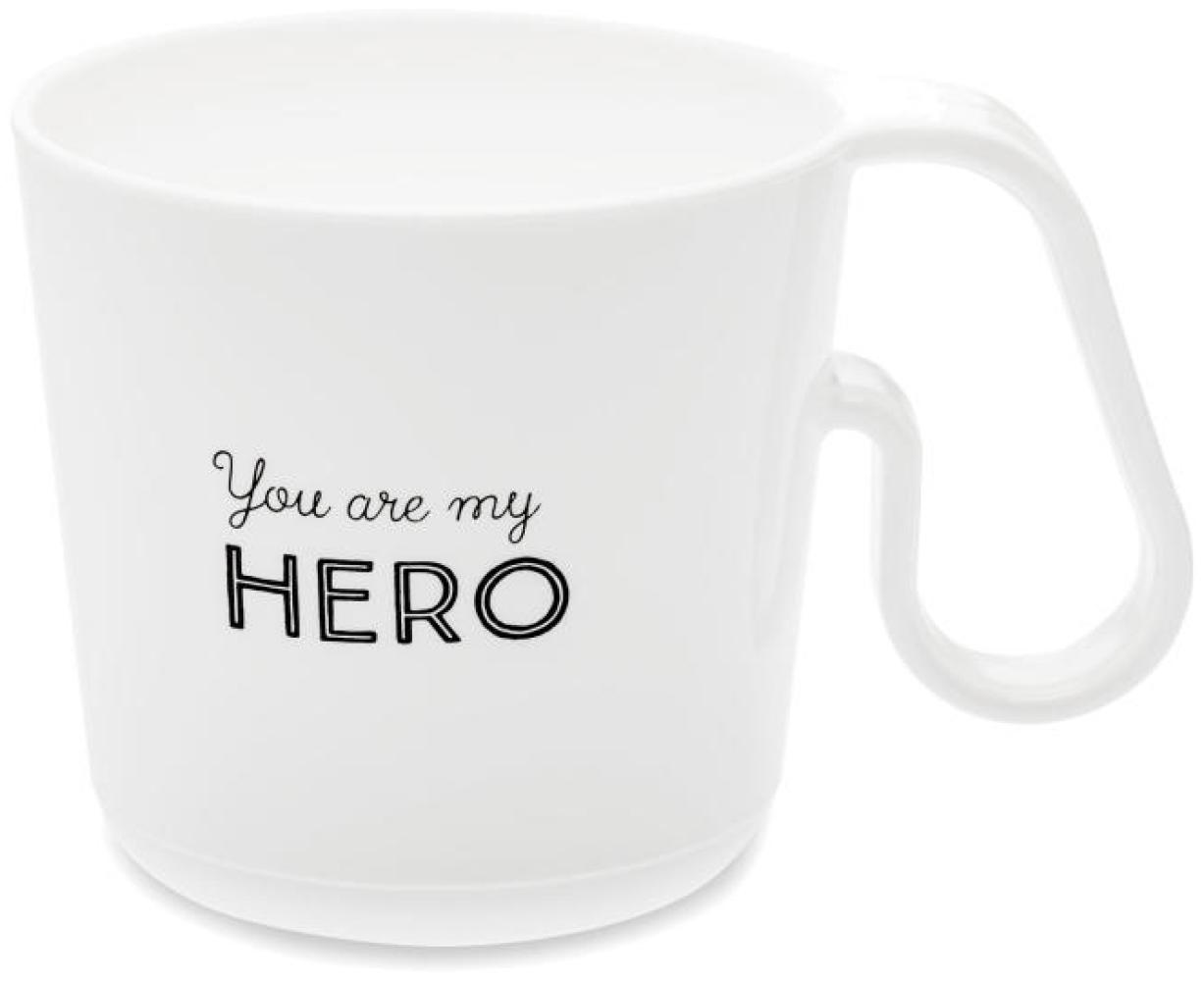 Koziol Henkeltasse Maxx You Are My Hero, Tasse, Becher, Henkelbecher, Thermoplastischer Kunststoff, Cotton White, 3472525 Bild 1