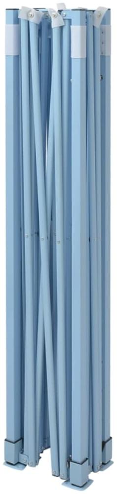 Profi-Partyzelt Faltbar mit 3 Seitenwänden 3×4m Stahl Blau Bild 1
