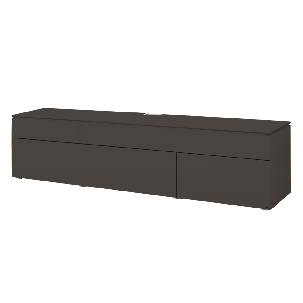 Merano Lowboard | Lack anthrazit 9402 - TV-Vorbereitung inkl. Kabeldurchlass Bild 1