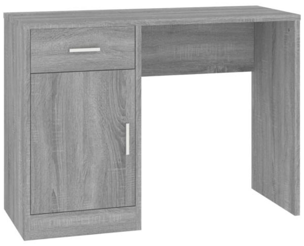 Schreibtisch mit Stauraum Grau Sonoma 100x40x73 cm Bild 1