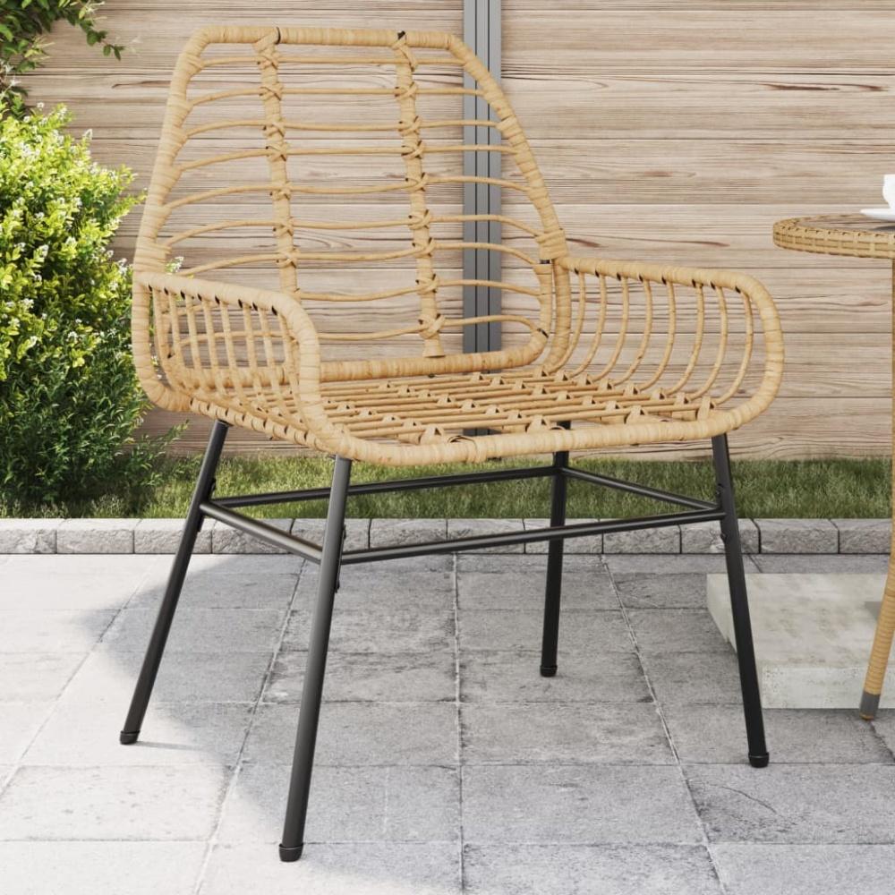 vidaXL Gartenstühle 2 Stk. Braun Poly Rattan 369092 Bild 1