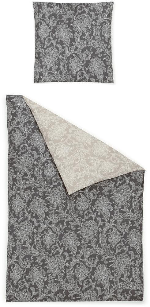 Irisette Nova Mako-Satin Bettwäsche 155x220 Barrock Paisley braun grau 8370-11 Bild 1