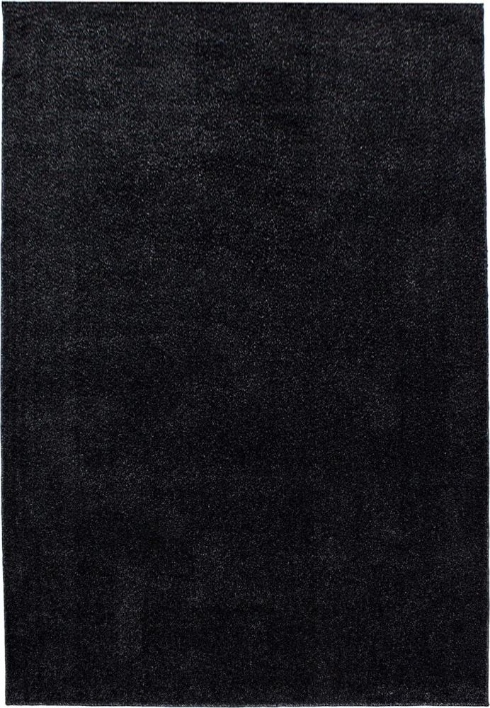 Kurzflor Teppich Alberto rechteckig - 200x290 cm - Anthrazit Bild 1