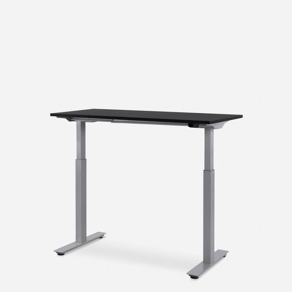 120 x 60 cm WRK21® SMART - Sorano Eiche Dunkelbraun / Grau elektrisch höhenverstellbarer Schreibtisch Bild 1