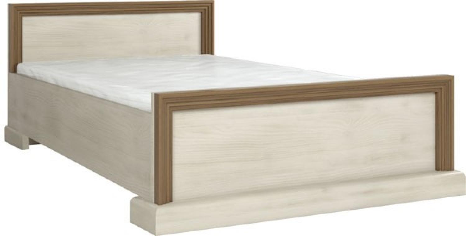 Doppelbett Royal Bett 160x200cm mit Lattenrost Pinie skandinavisch weiß Wildeiche Landhaus-Stil Bild 1