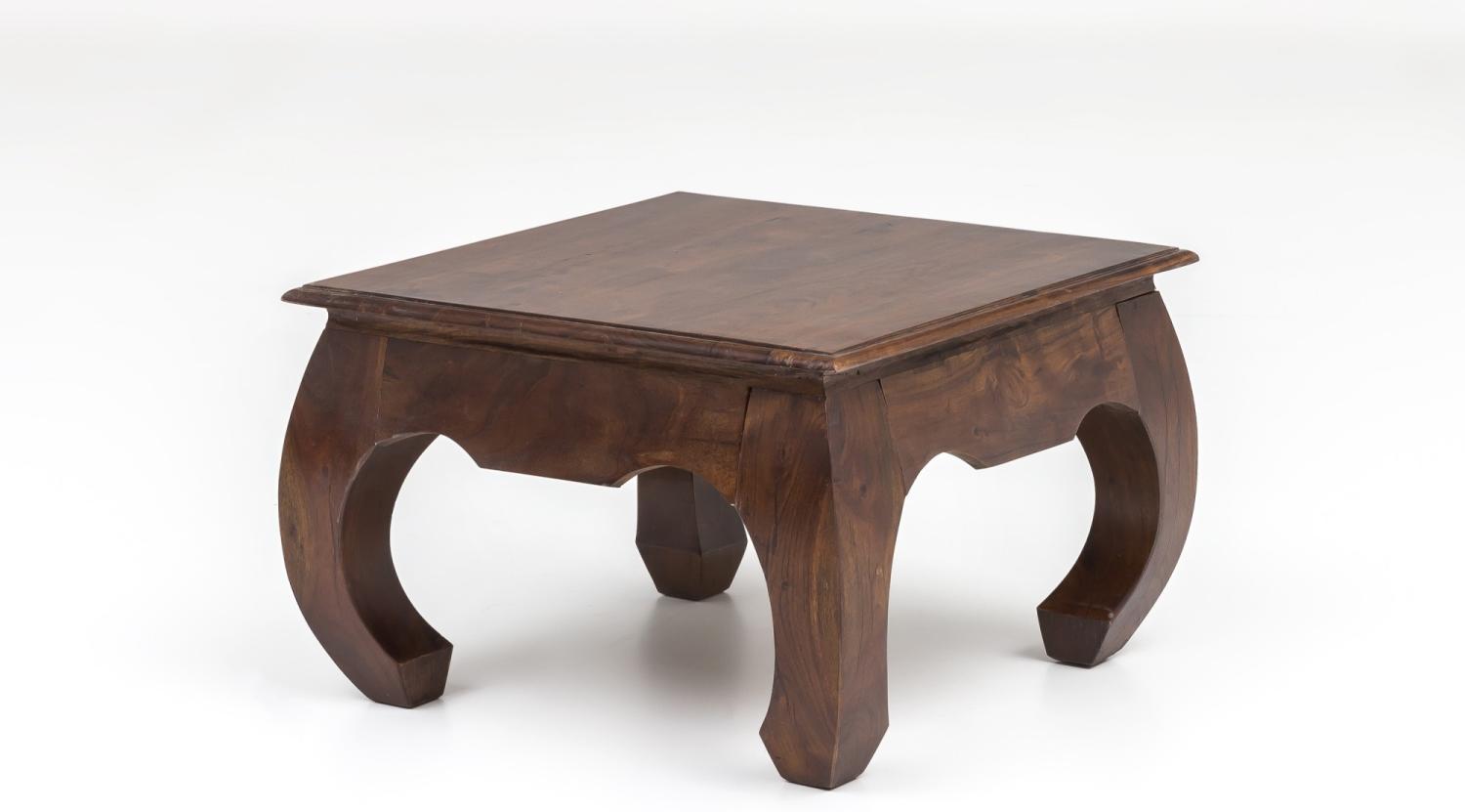 Unikat Couchtisch Massivholz Akazie 60cm Wohnzimmertisch Holz Tisch Handarbeit Bild 1