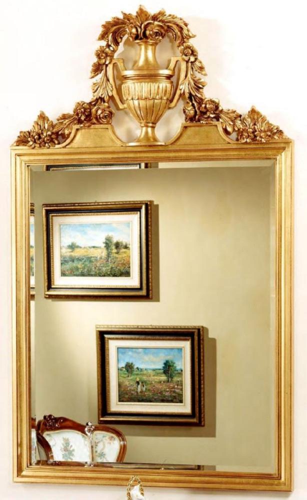 Casa Padrino Luxus Barock Spiegel Gold - Prunkvoller Massivholz Wandspiegel im Barockstil - Barock Möbel - Luxus Qualität - Made in Italy Bild 1